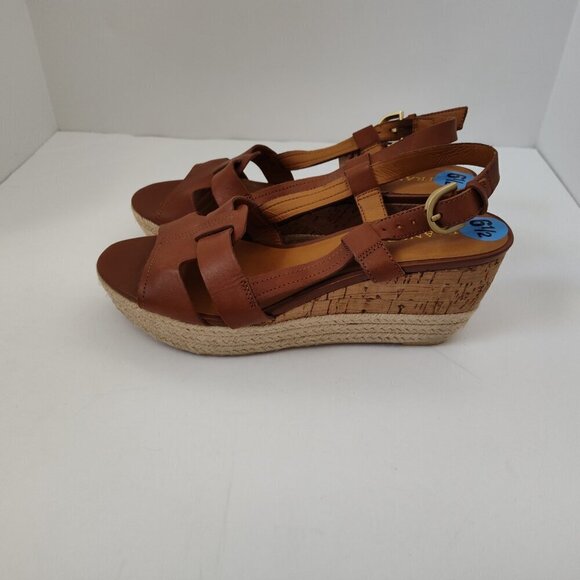 Ladies SZ 6.5 Franco Sarto Tan Espadrille Sandal - Picture 3 of 5